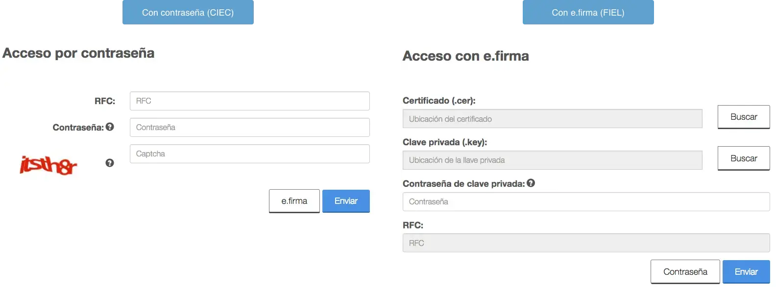 Acceso a portal del SAT