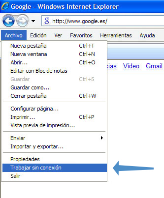 Trabajar sin conexión