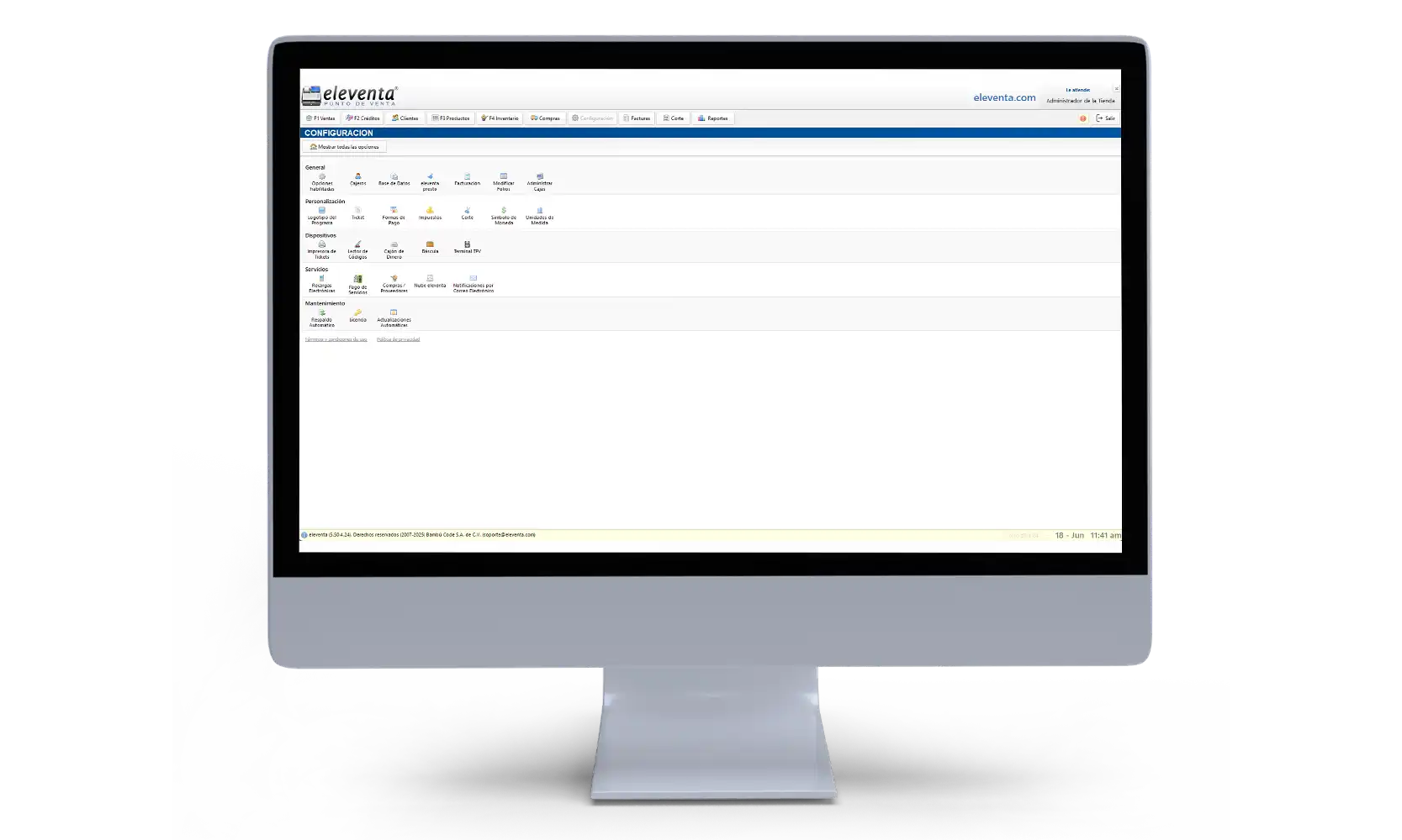 Configuración eleventa presto