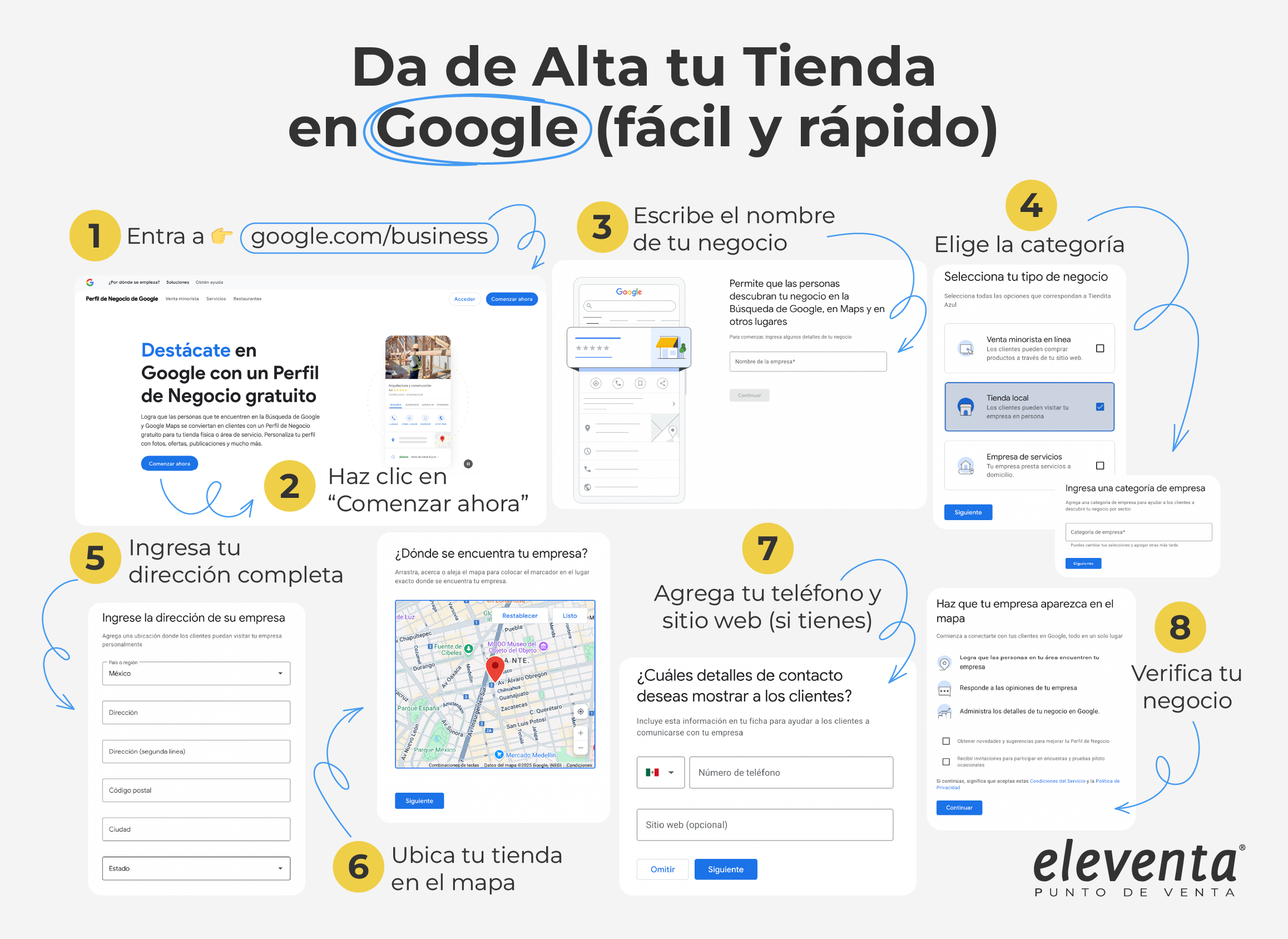 Pasos para darte de alta en Google