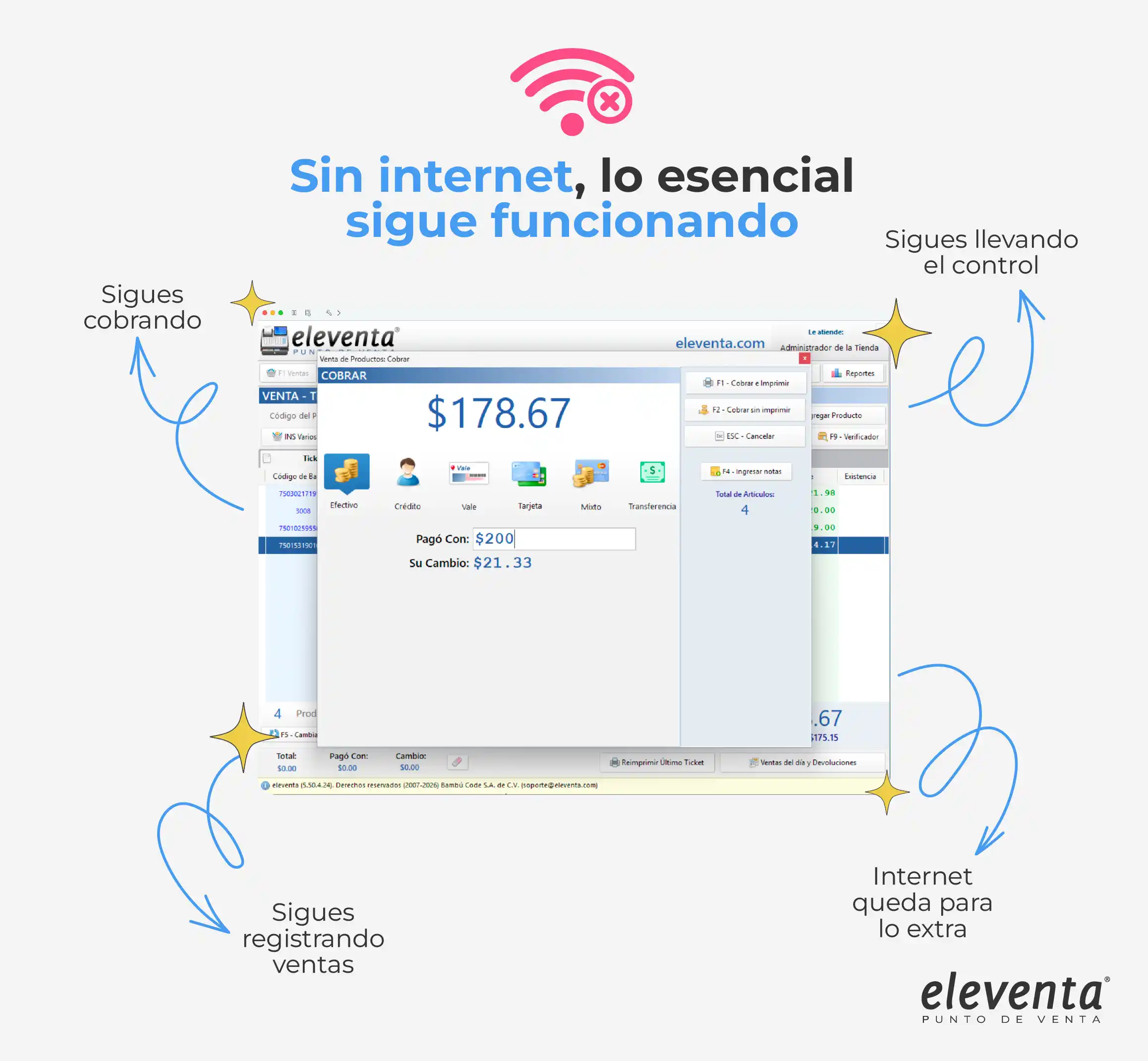 eleventa funciona sin internet