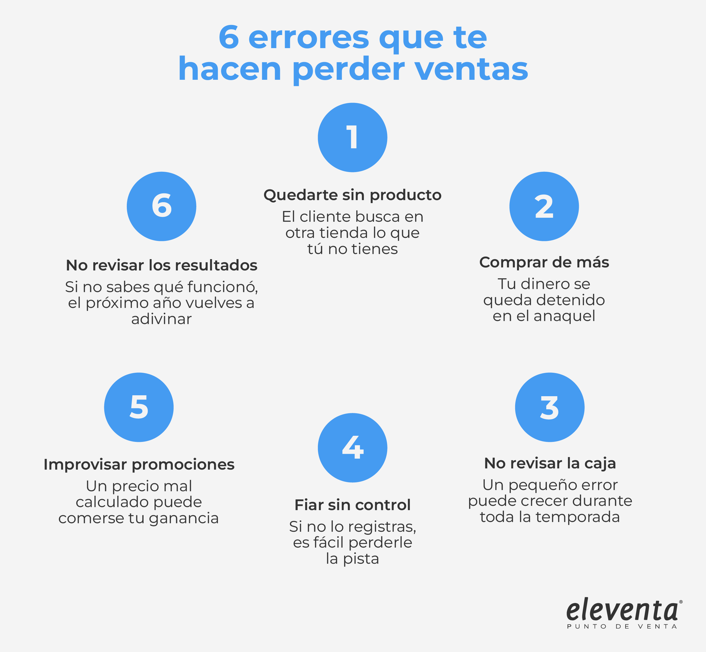 Errores temporada alta tienda abarrotes eleventa