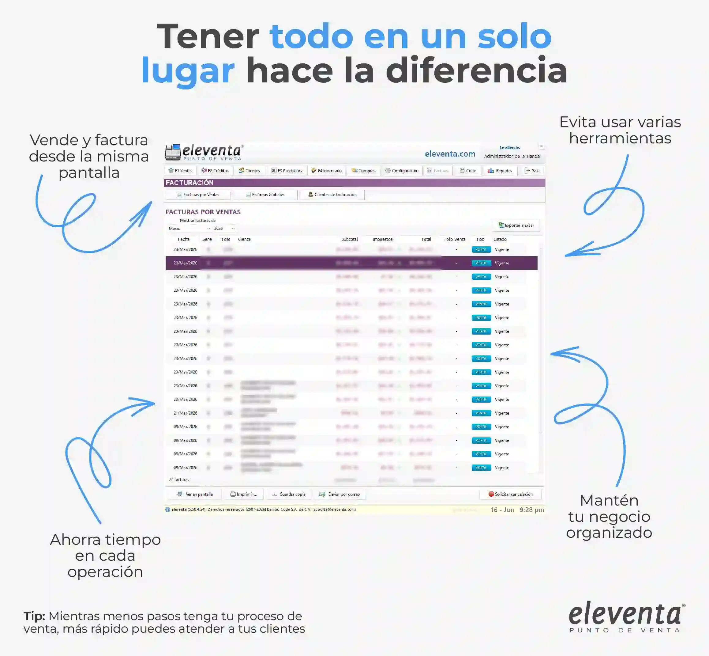 Factura en tu eleventa