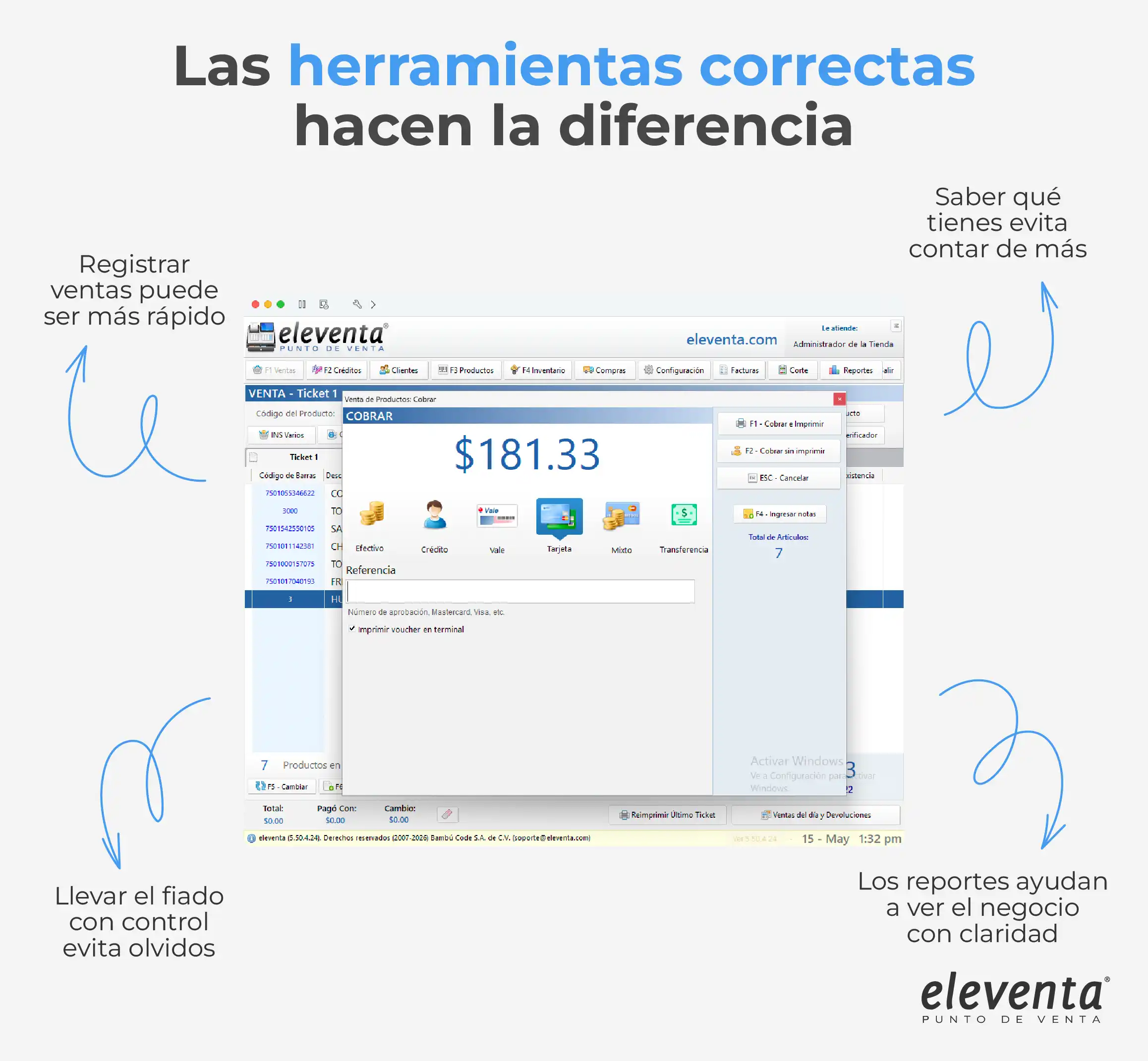 Herramientas correctas como eleventa