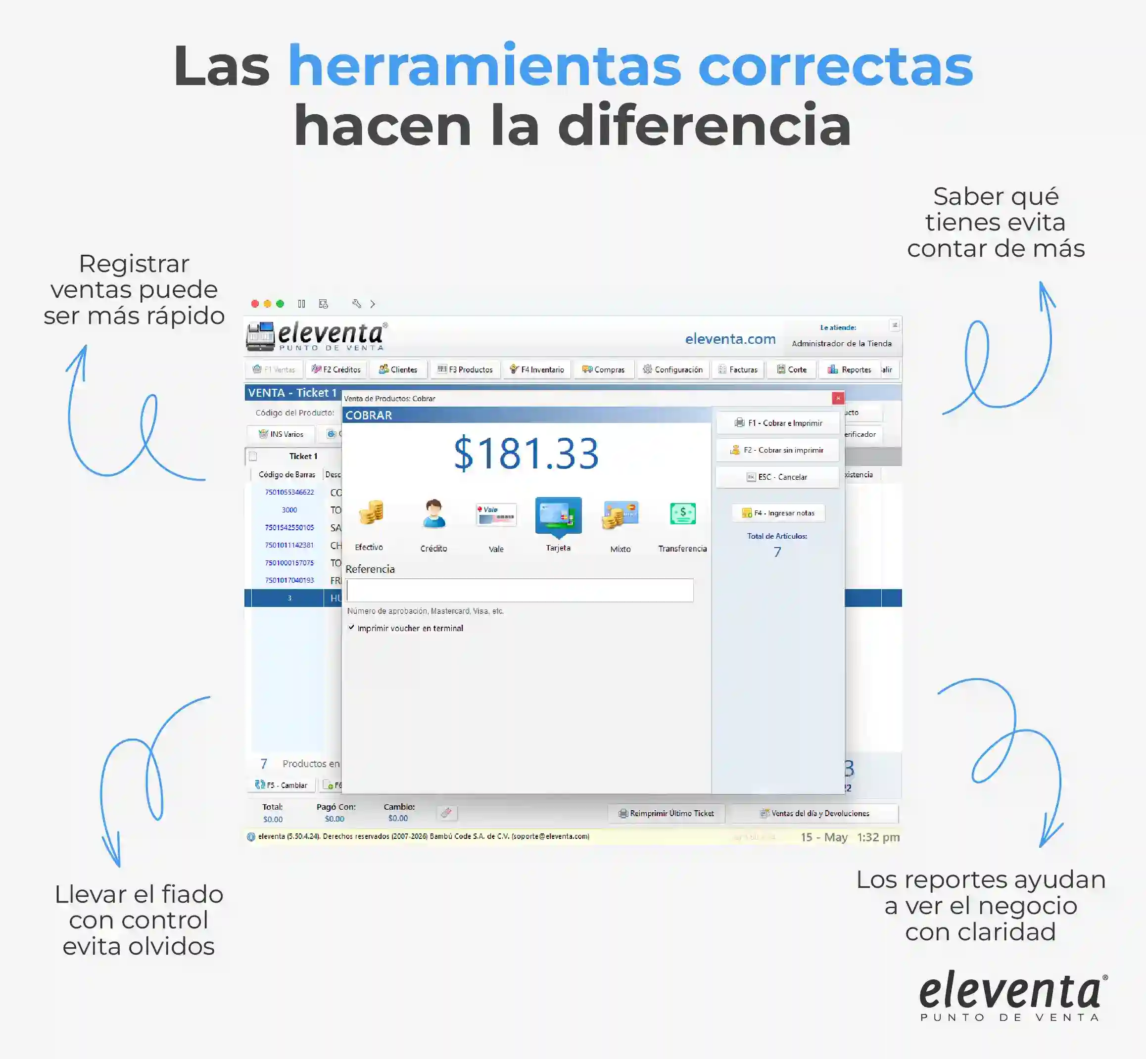 Herramientas correctas como eleventa