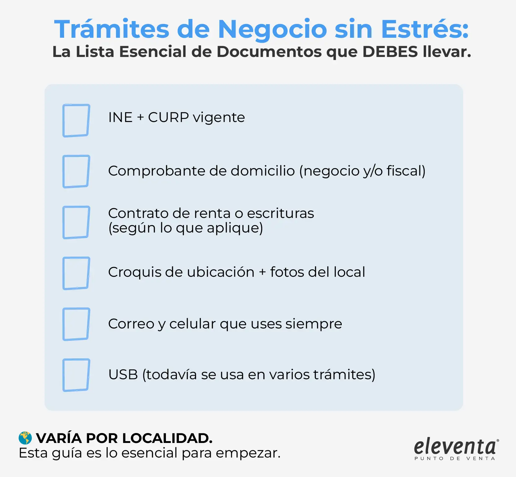 Guía de lo esencial para llevar