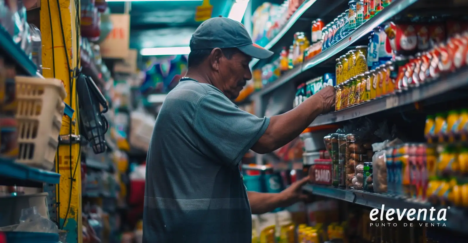 Señor organizando negocio