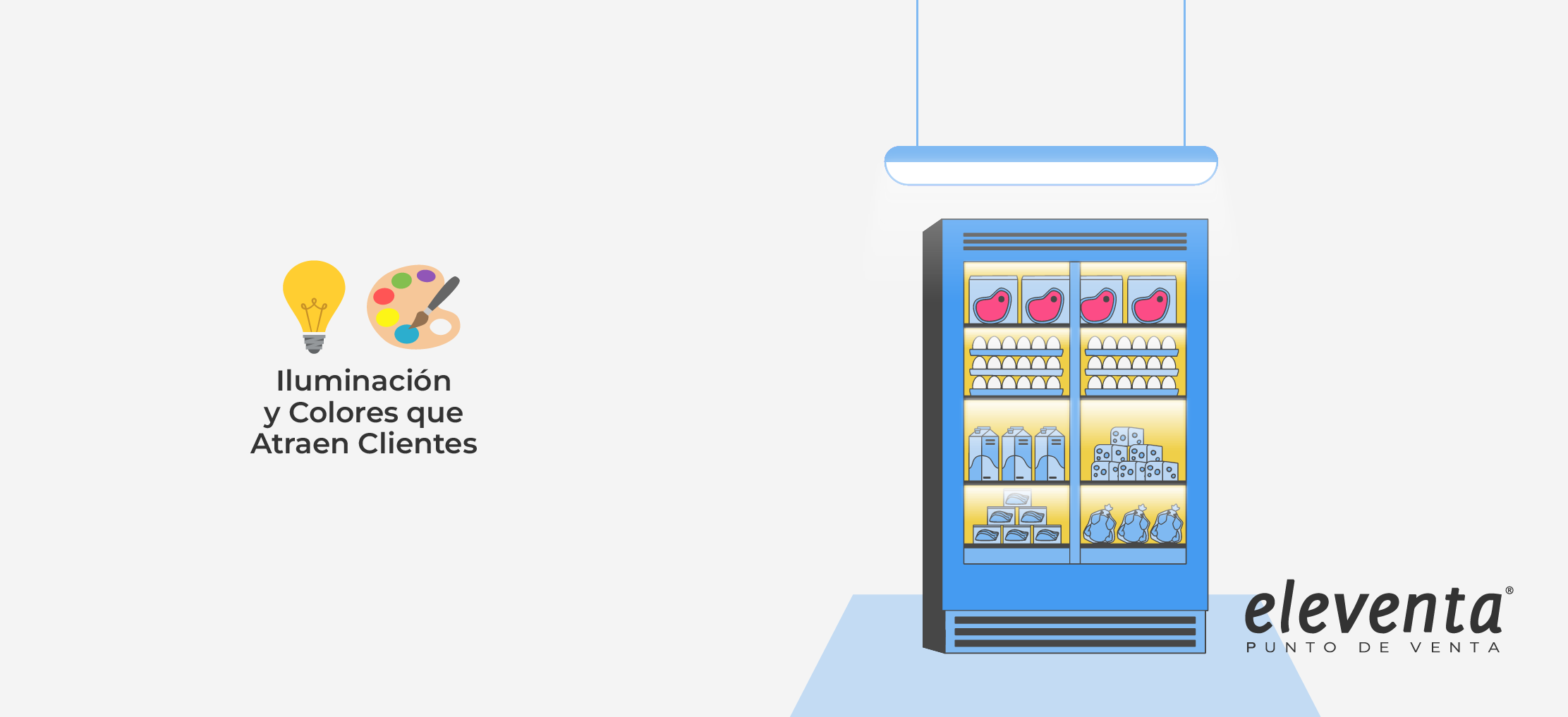 Tienda iluminada con LED