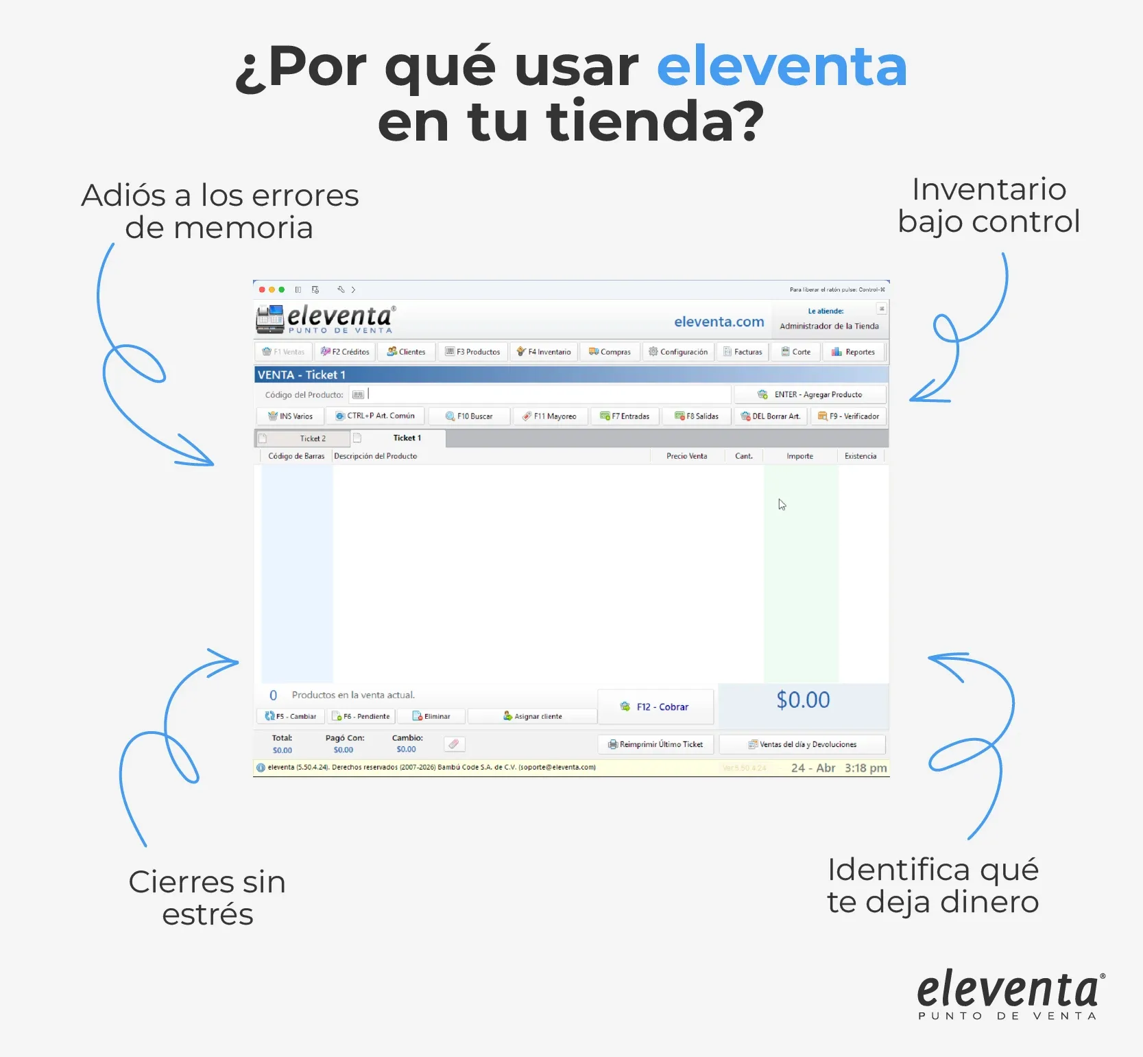 Usa eleventa y ordena tu tienda