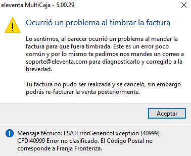 Error Generico