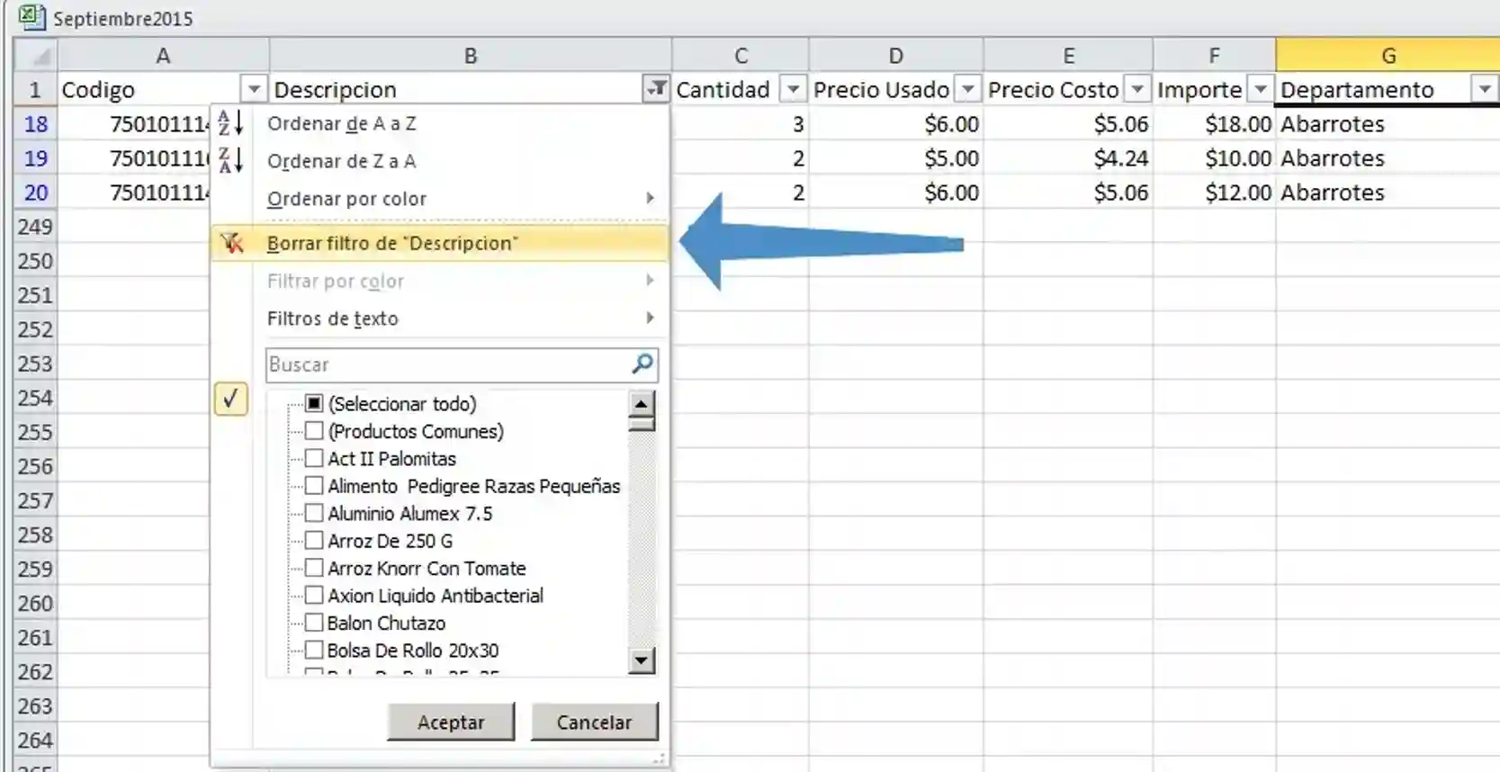 borrar-filtro-para-buscar-otro-producto-excel-eleventa-2