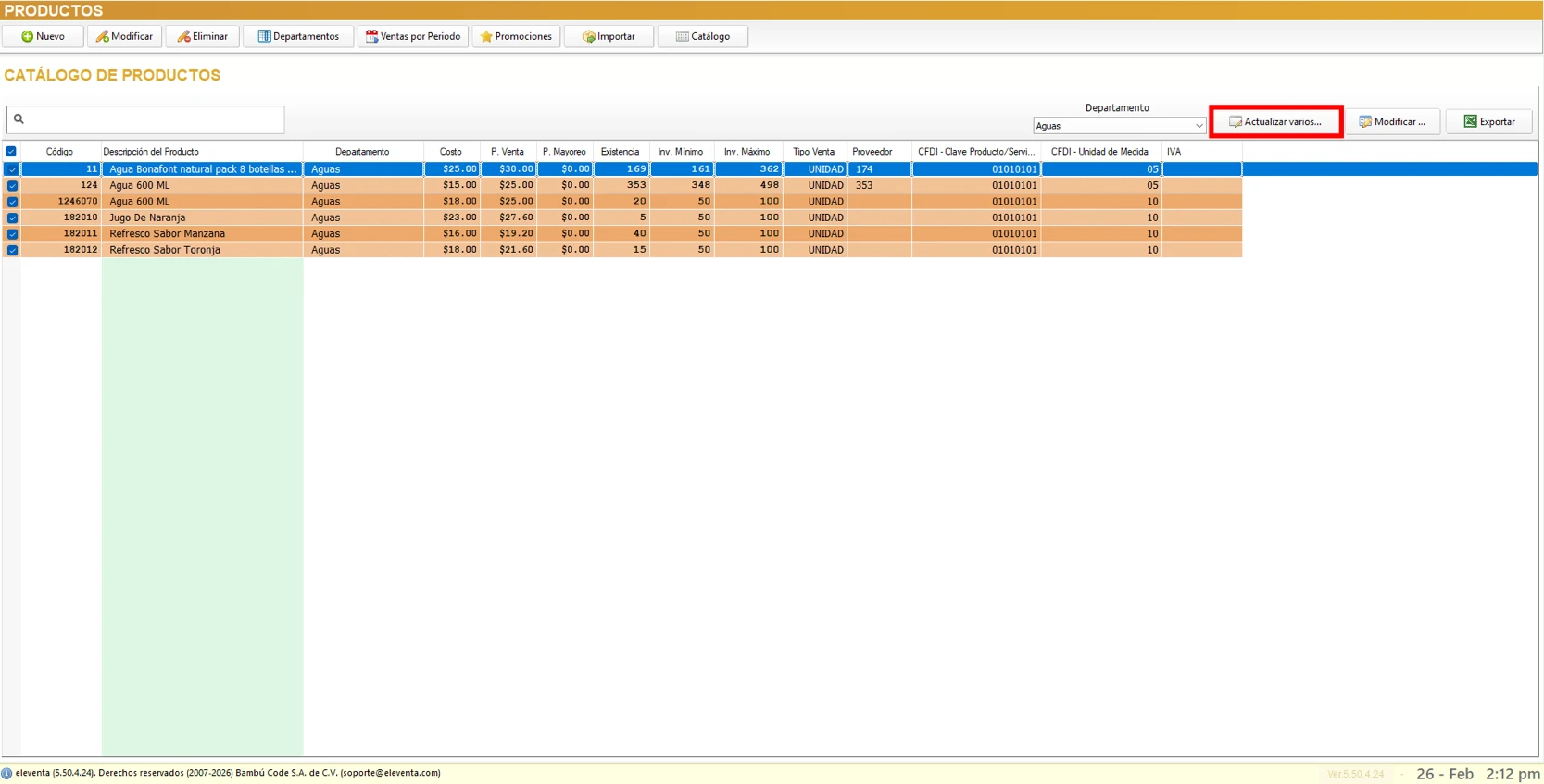catalogo-de-productos-filtros-actualizar-varios