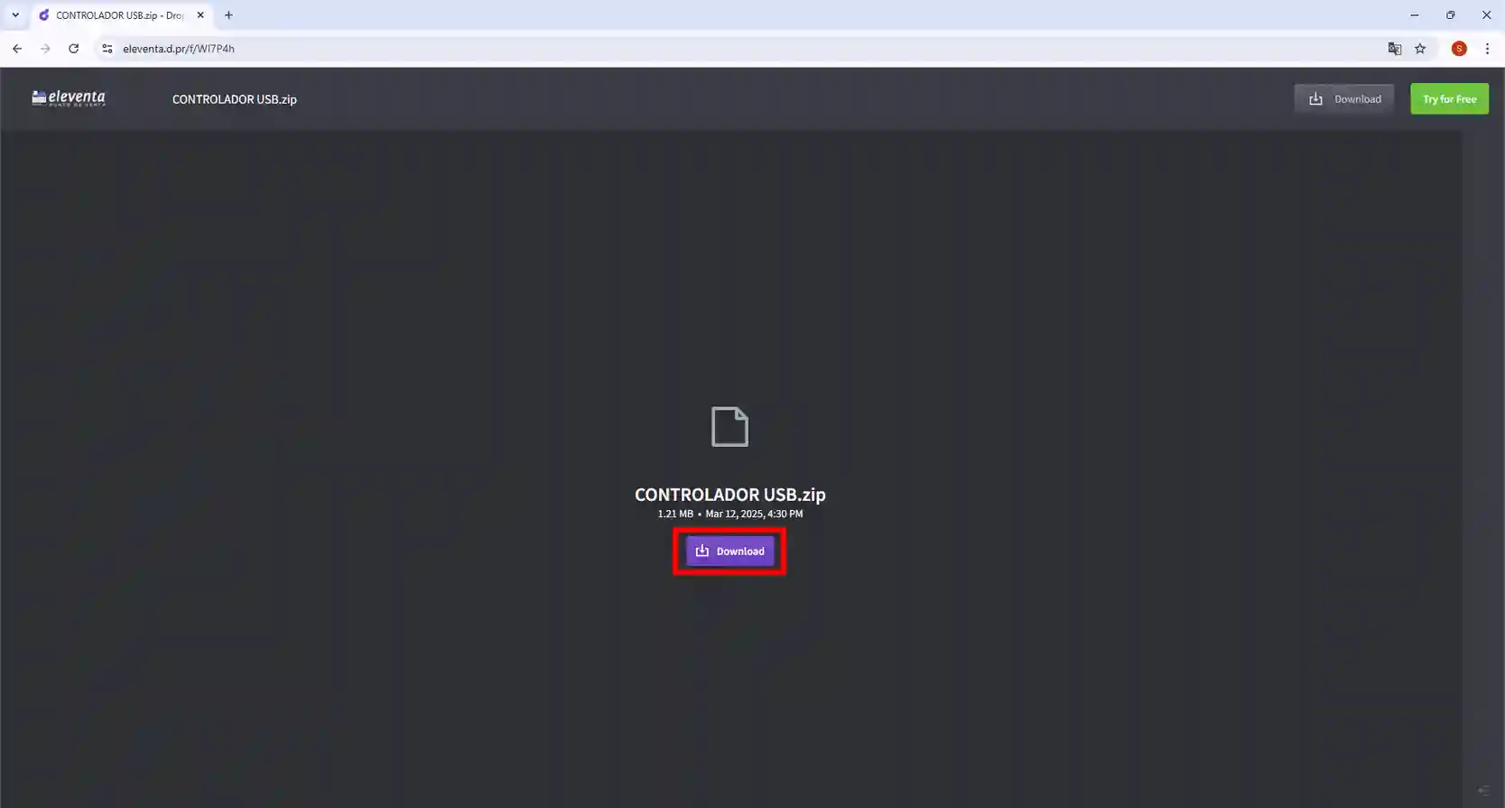 Descargar controlador Rhino BAR-8RS desde el navegador