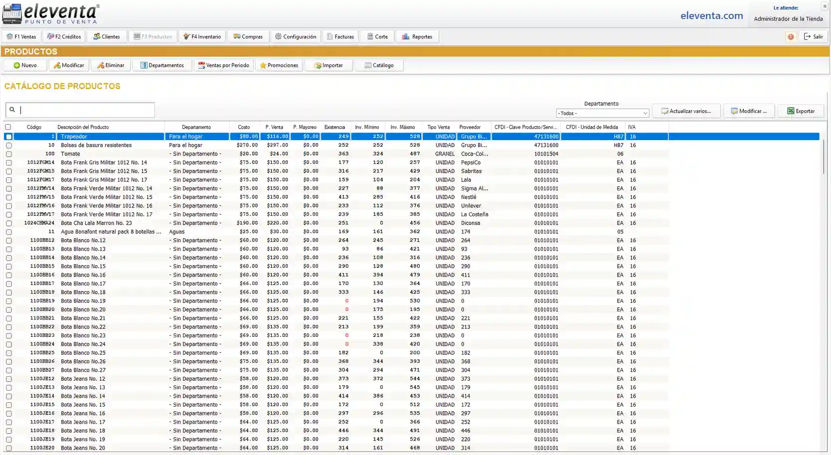 eleventa restaurado después de utilizar eleventa911