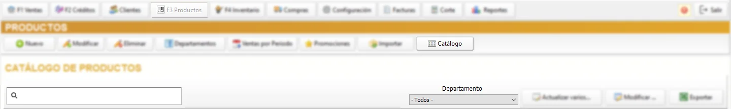 Filtro por departamento