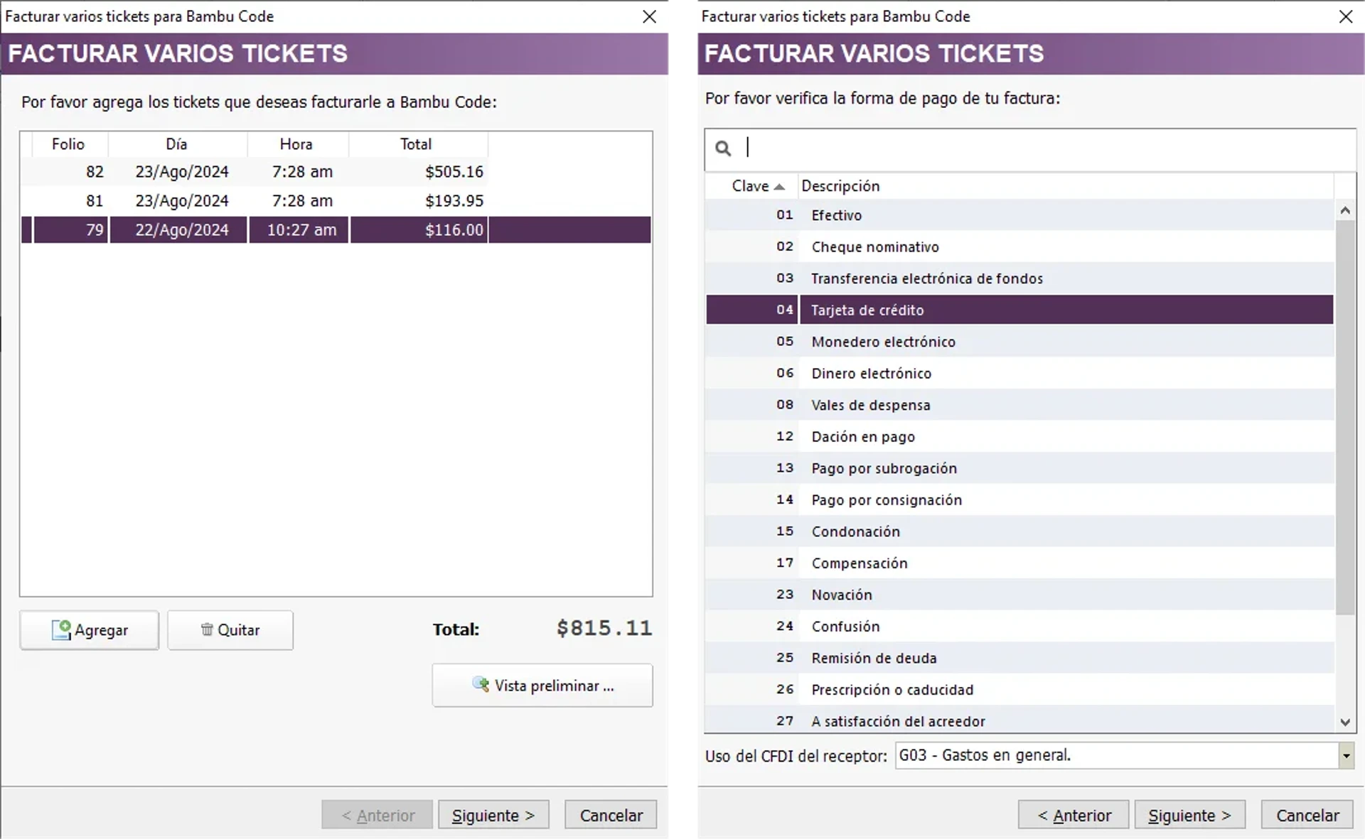 facturar-varios-tickets-seleccionados-forma-pago