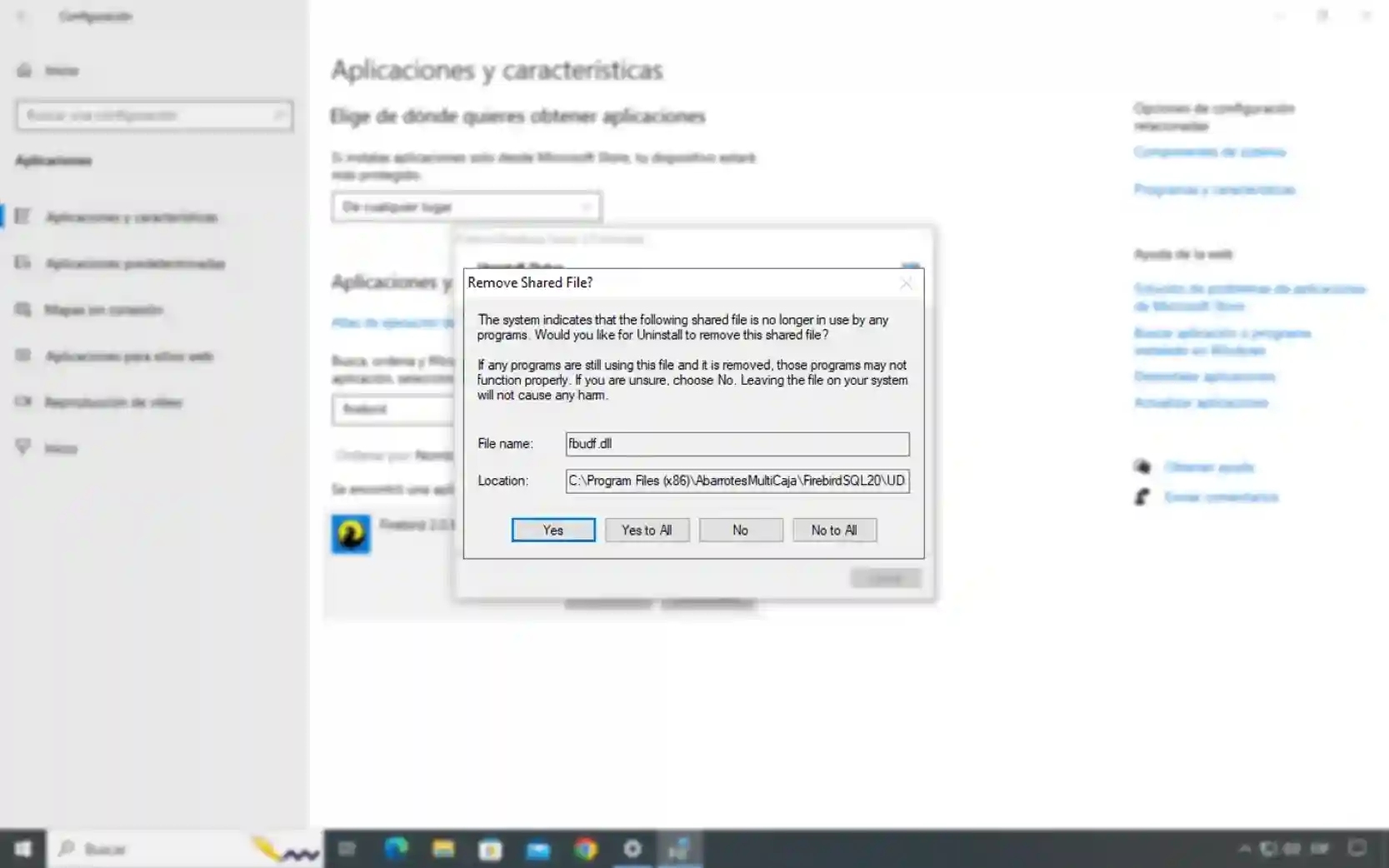 Opción para eliminar todos los archivos compartidos